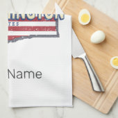 Washington State Verenigde Staten Kaart USA Souven Theedoek (Quarter Fold)