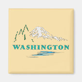 Washington State Verenigde Staten van Amerika Magneet (Voorkant)