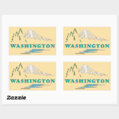 Washington State Verenigde Staten van Amerika Rechthoekige Sticker (Vel)