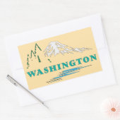 Washington State Verenigde Staten van Amerika Rechthoekige Sticker (Envelop)