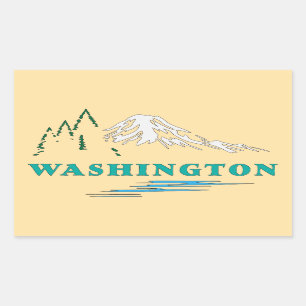 Washington State Verenigde Staten van Amerika Rechthoekige Sticker