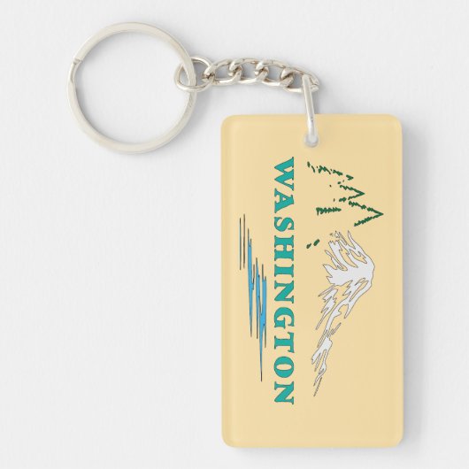 Washington State Verenigde Staten van Amerika Sleutelhanger (Voorkant)