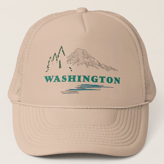 Washington State Verenigde Staten van Amerika Trucker Pet (Voorkant)