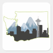 Washington State Vierkante Sticker (Voorkant)