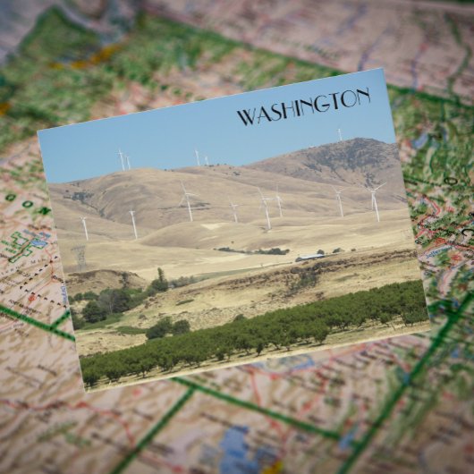 Washington State Vineyards and Wind Boerderijen Tr Briefkaart