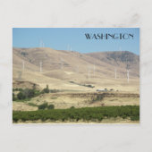Washington State Vineyards and Wind Boerderijen Tr Briefkaart (Voorkant)