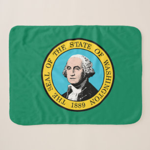 Washington State Vlag Print Patriottisch Sherpa Deken