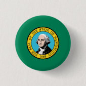 Washington State Vlag Verenigde Staten Ronde Button 3,2 Cm (Voorkant)