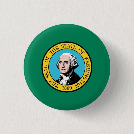 Washington State Vlag Verenigde Staten Ronde Button 3,2 Cm (Voorkant)