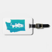 Washington State Wave Gevist Bagagelabel (Voorkant horizontaal)