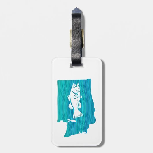 Washington State Wave Gevist Bagagelabel (Achterkant verticaal)