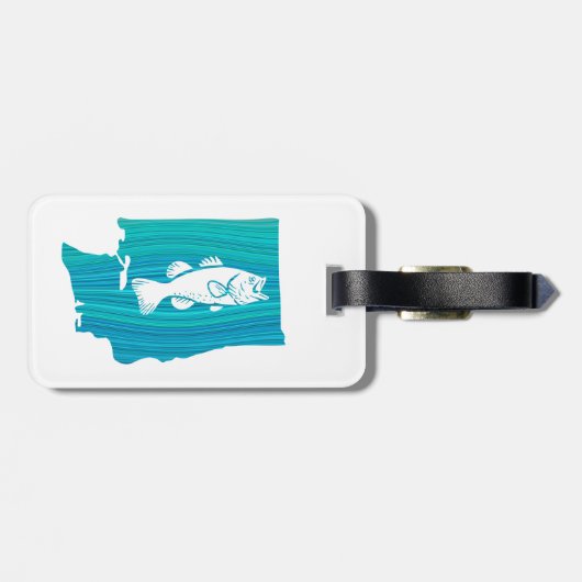 Washington State Wave Gevist Bagagelabel (Achterkant horizontaal)