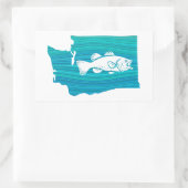 Washington State Wave Gevist Rechthoekige Sticker (Tas)