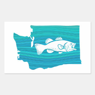 Washington State Wave Gevist Rechthoekige Sticker