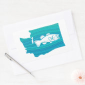 Washington State Wave Gevist Rechthoekige Sticker (Envelop)