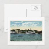 Washington Steamer bij Wolfeboro Wharf Briefkaart (Voorkant / Achterkant)