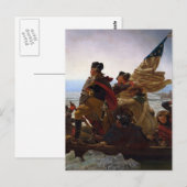 Washington steekt de Delaware over kunst Briefkaart (Voorkant / Achterkant)