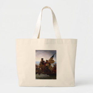 Washington steekt de Delaware over kunst Grote Tote Bag