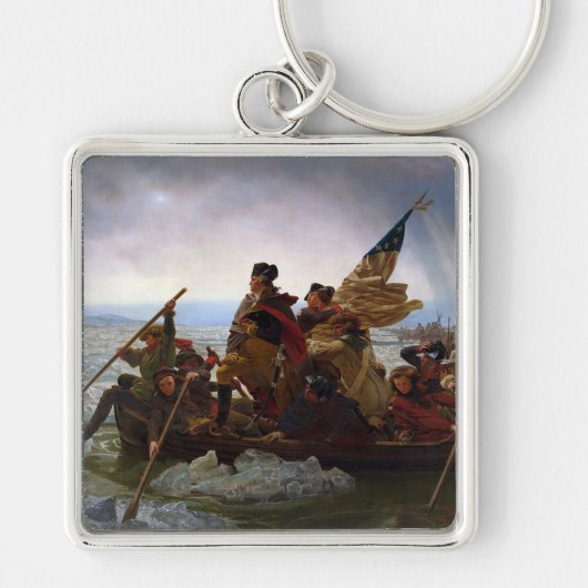 Washington steekt de Delaware over kunst Sleutelhanger (Voorkant)