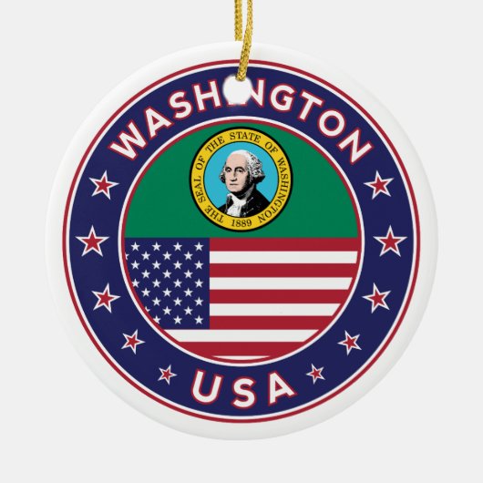 Washington sticker, telefooncel, canvas tas keramisch ornament (Voorkant)