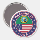 Washington sticker, telefooncel, canvas tas magneet (Voorkant / Achterkant)
