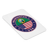 Washington sticker, telefooncel, canvas tas magneet (Rechterzijde)