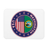 Washington sticker, telefooncel, canvas tas magneet (Horizontaal)