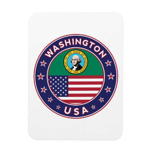 Washington sticker, telefooncel, canvas tas magneet (Verticaal)