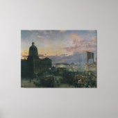  Washington Street Indianapolis in Dusk Canvas Afdruk (Voorkant)