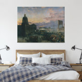  Washington Street Indianapolis in Dusk Canvas Afdruk (Insitu (Slaapkamer))