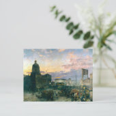 Washington Street Indianapolis Indiana Schilderij Briefkaart (Staand voorkant)