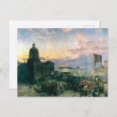 Washington Street Indianapolis Indiana Schilderij Briefkaart (Voorkant / Achterkant)