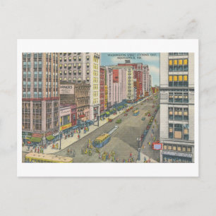  Washington Street Scene, Indianapolis Briefkaart