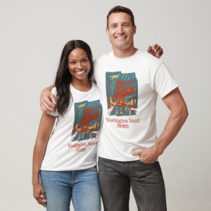 Washington Street Storm Brooklyn Kunst T-shirt