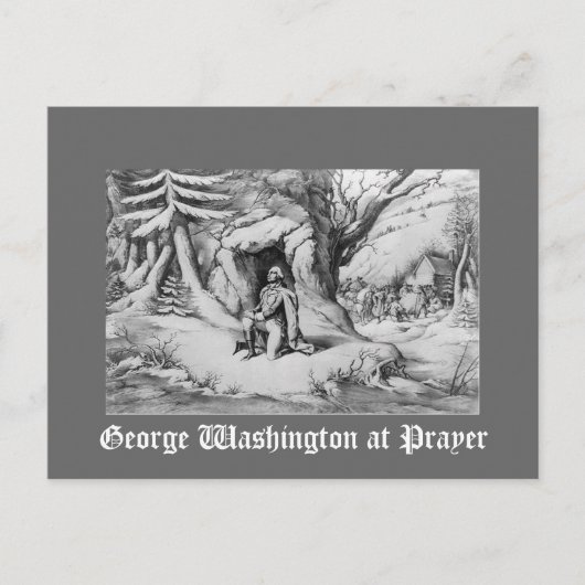 Washington te Prayer Briefkaart (Voorkant)