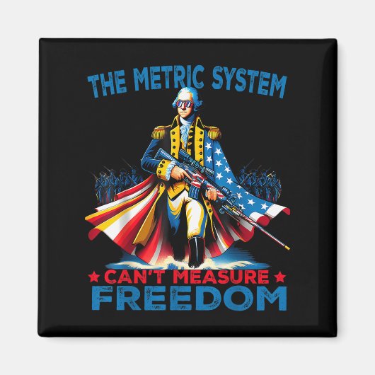 Washington The Metric System Can't Measure Dom  Magneet (Voorkant)