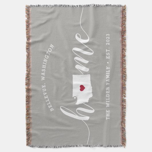 Washington Thuisstaat Persoonlijk Rustiek Deken (Voorkant Verticaal)