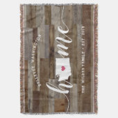 Washington Thuisstaat Persoonlijke houten uitstral Deken (Voorkant Verticaal)