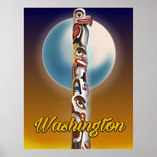 Washington Totem Pole Poster (Voorkant)