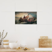 Washington trekt de Delaware over door Emanuel Leu Poster (Keuken)