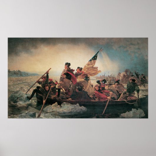 Washington trekt de Delaware over door Emanuel Leu Poster (Voorkant)