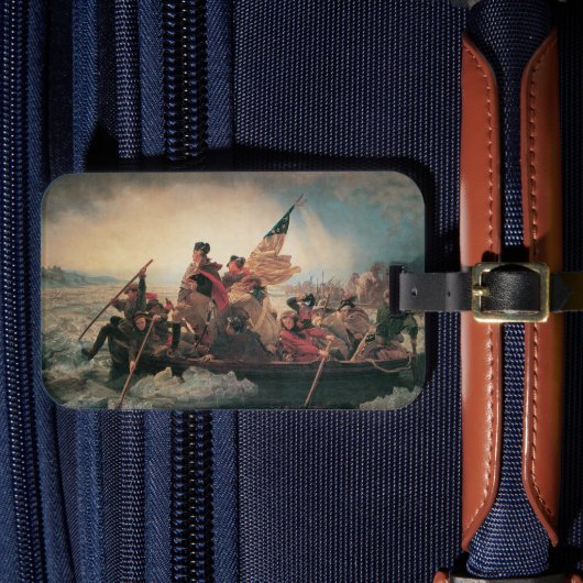 Washington trekt de Delaware over van Emanuel Leut Bagagelabel (Voorkant Insitu 4)
