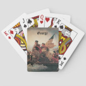 Washington trekt de Delaware over van Emanuel Leut Pokerkaarten (Achterkant)