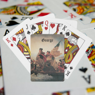 Washington trekt de Delaware over van Emanuel Leut Pokerkaarten