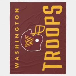 Washington Troops Football Fleece Blanket Deken