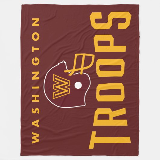 Washington Troops Football Fleece Blanket Deken (Voorkant)