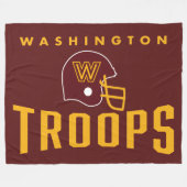 Washington Troops Football Fleece Blanket Deken (Voorkant (Horizontaal))