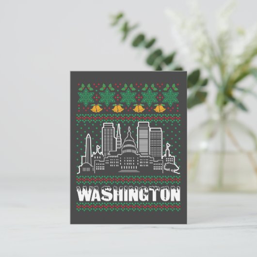 Washington Ugly Christmas Briefkaart (Staand voorkant)