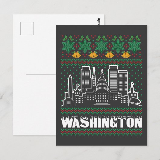 Washington Ugly Christmas Briefkaart (Voorkant / Achterkant)