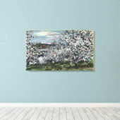 Washington - Uitzicht Apple Trees in Blossom Canvas Afdruk (Insitu (Houten vloer))
